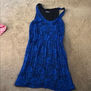 Express Blue Lace Dress